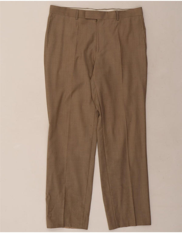 Hugo Boss Straight Suit bukser til mænd W36 L31 Brun