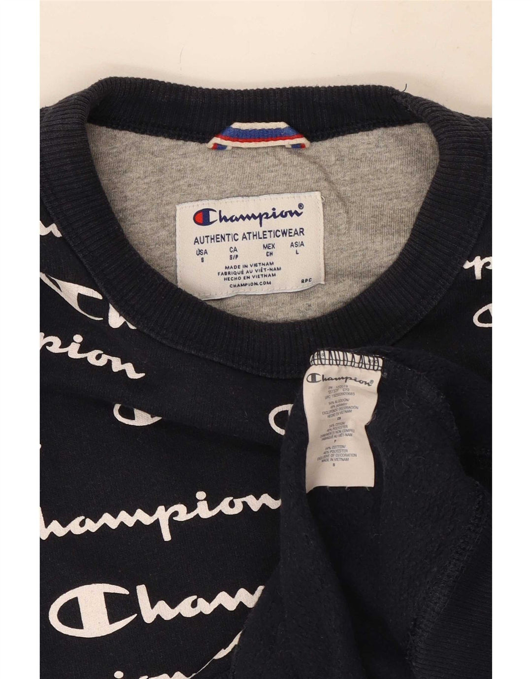 Champion Herre grafisk sweatshirt Jumper lille marineblå polyester