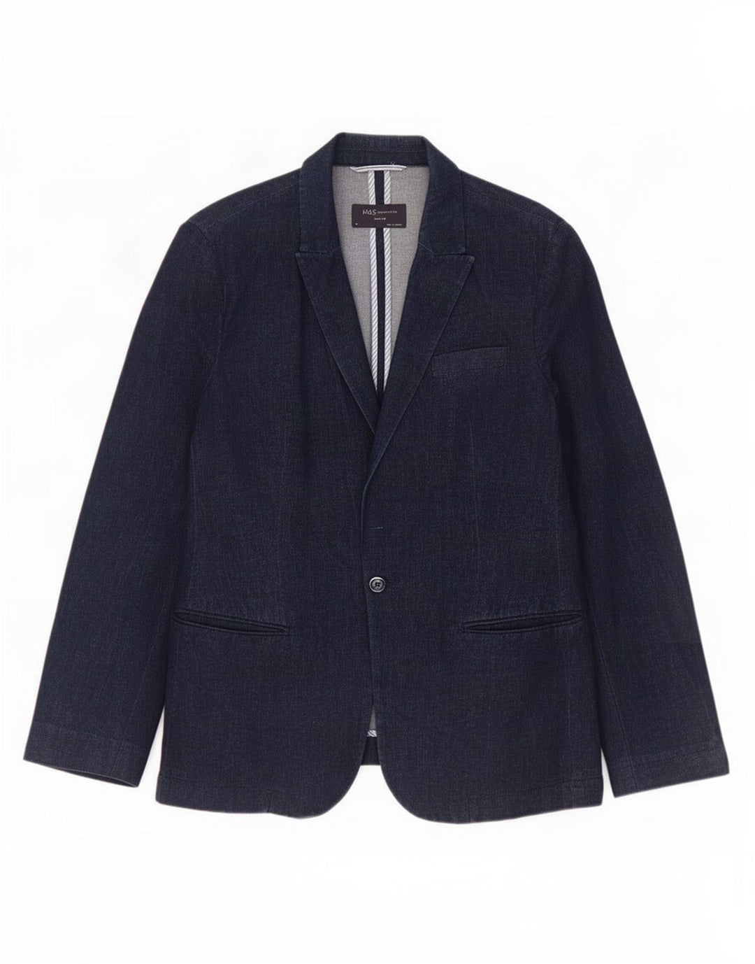 Marks & Spencer Dame 1-knaps blazerjakke UK 14 Medium Navy Blue