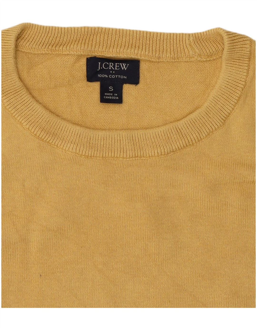 J. Crew Herre sweater med rund hals, lille gul bomuld