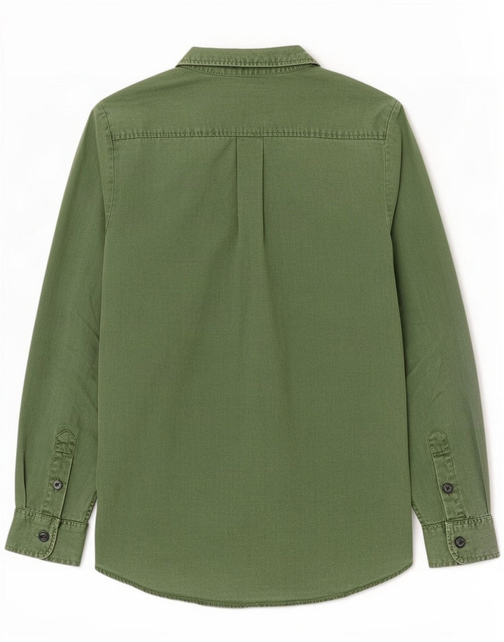 Zara Dame Denim Shirt UK 14 Medium Green Lyocell