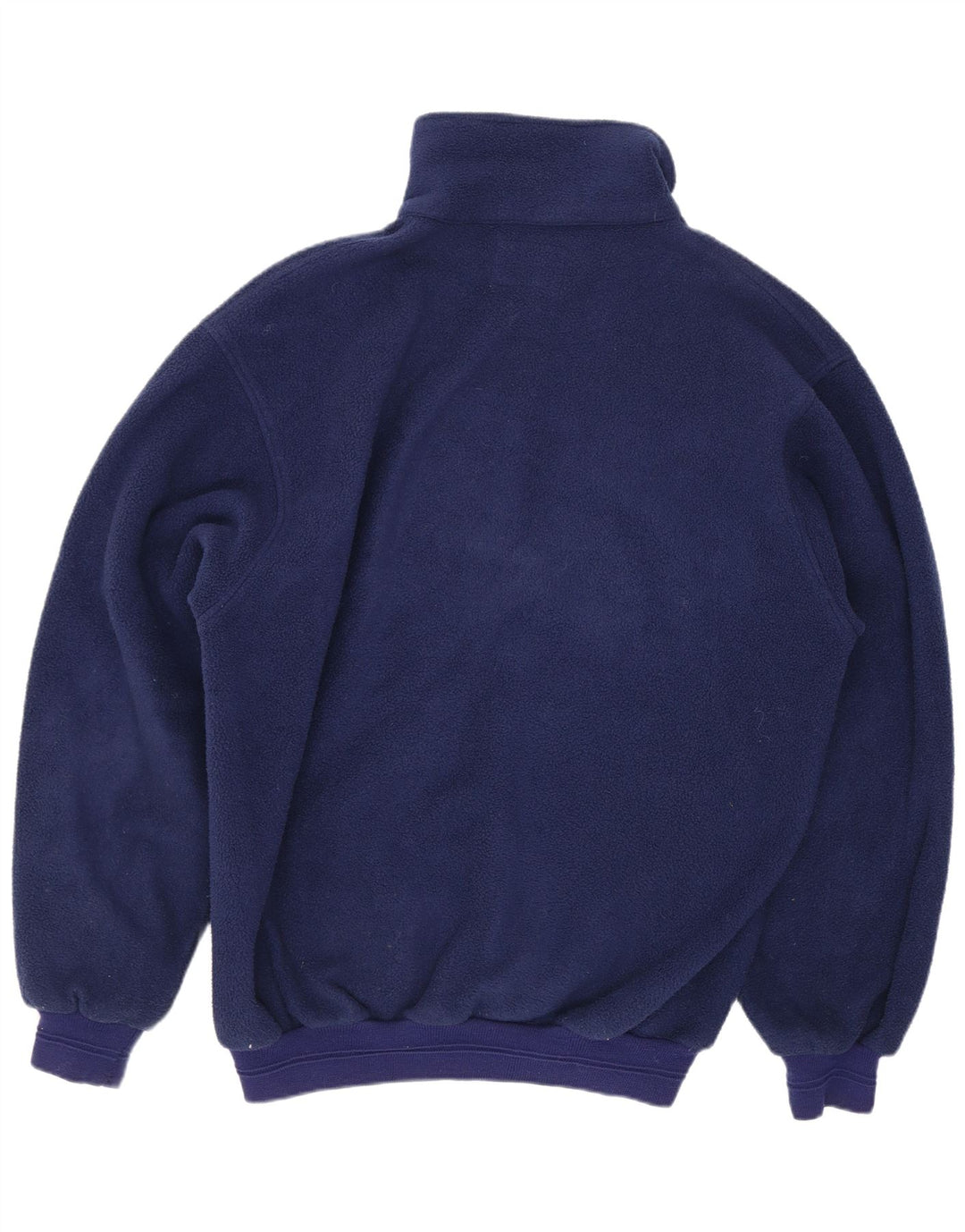 Malden Herre Button Neck Fleece Jumper Stor Blå