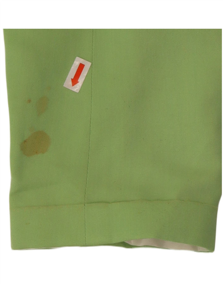 SUPERIOR Dame Dobbeltradet Blazer Jakke IT 44 Medium Grøn Silke