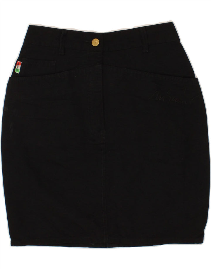 MOSCHINO Dame Denim Nederdel W26 Lille Sort Bomuld