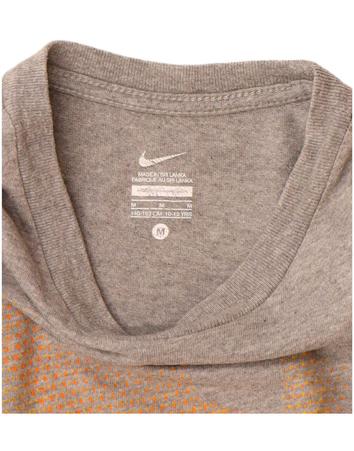 Nike drenge grafisk t-shirt top 10-11 år mellemgrå bomuld