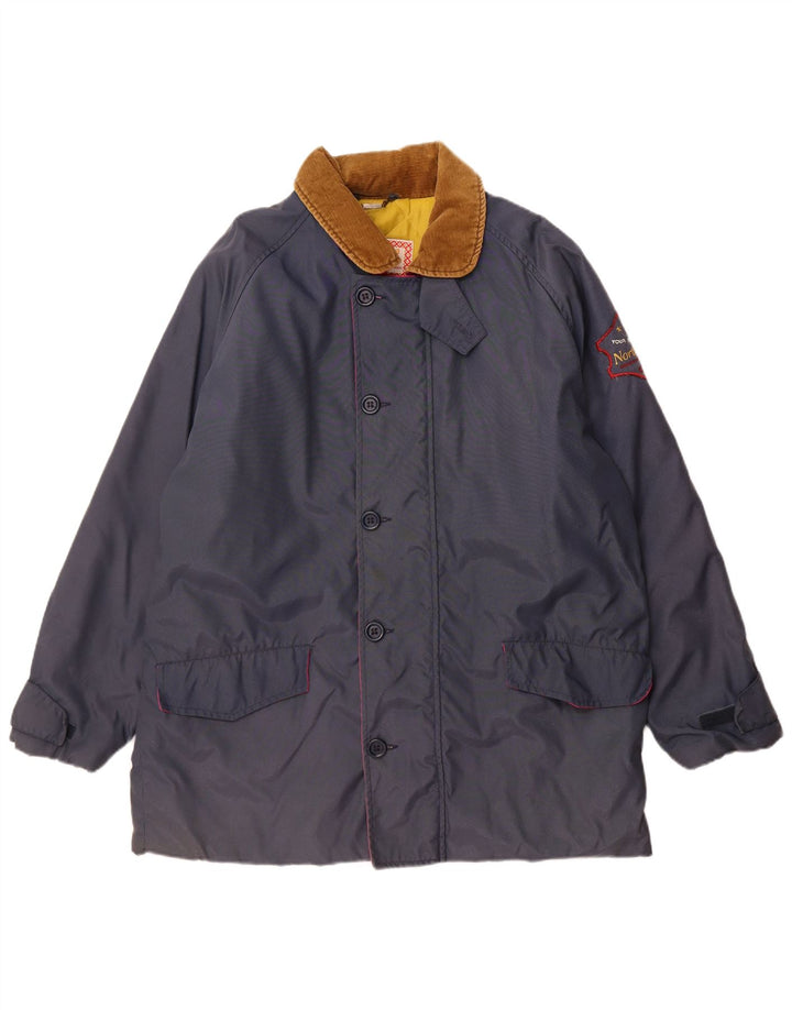 Carrera Herre Windbreaker Jacket UK 42 XL Navy Blue Colourblock Polyamid