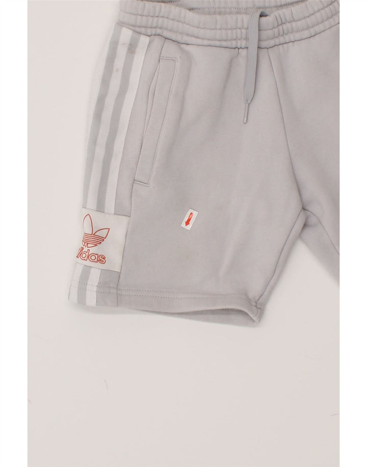 ADIDAS Boys Sport Shorts 7-8 Years Grey Cotton Vintage Adidas and Second-Hand Adidas from Messina Hembry 