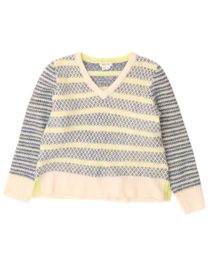 White Stuff Dame V-hals sweater UK 12 Medium Flerfarvet