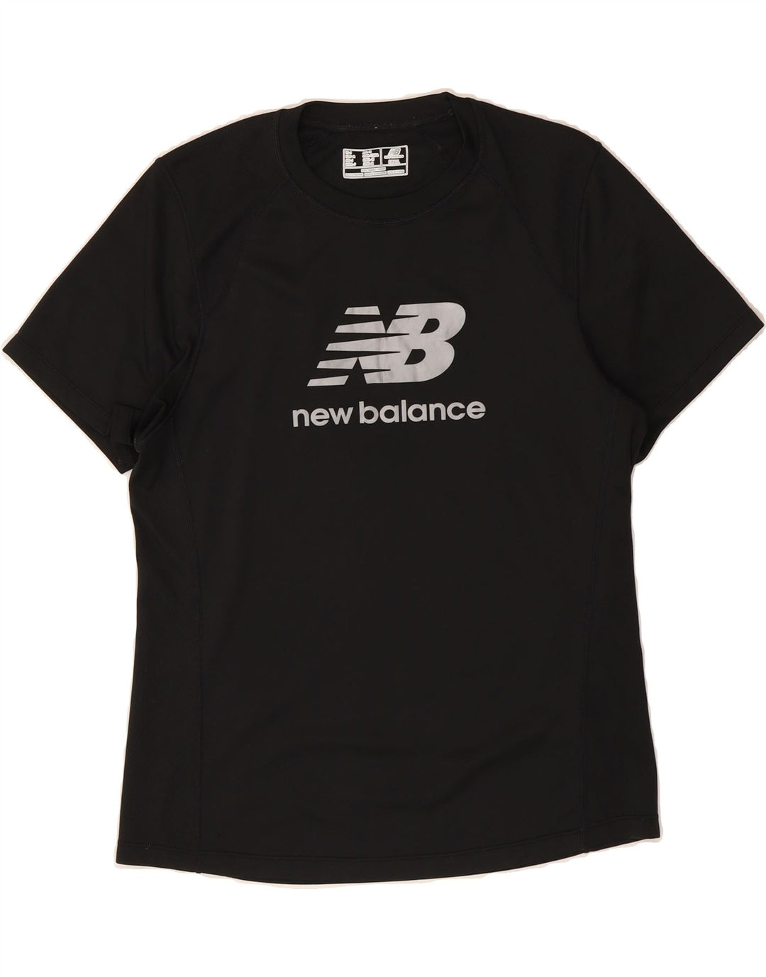 NEW BALANCE Mens Graphic T-Shirt Top Small Black Polyester Vintage New Balance and Second-Hand New Balance from Messina Hembry 