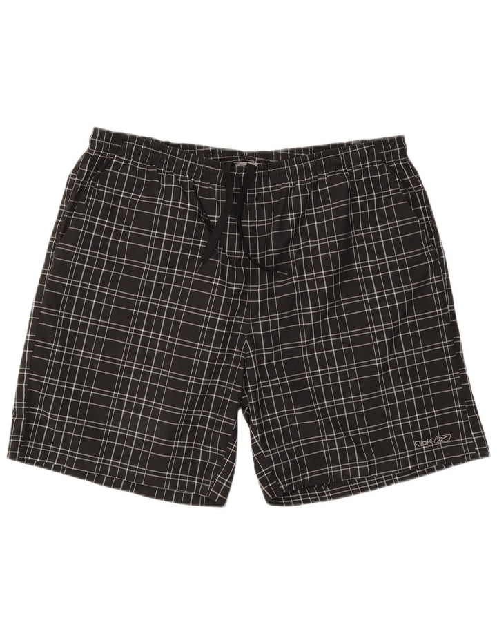 Reebok Badeshorts til mænd 2XL sort ternet polyester