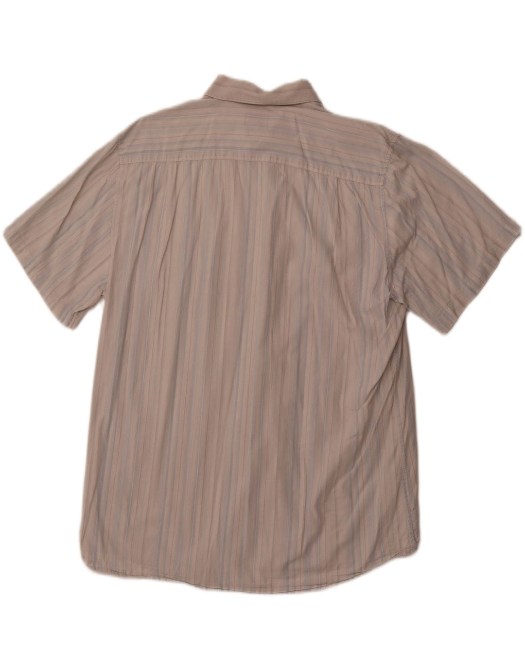 PIERRE CARDIN Kortærmet herreskjorte 2XL blå stribet bomuld