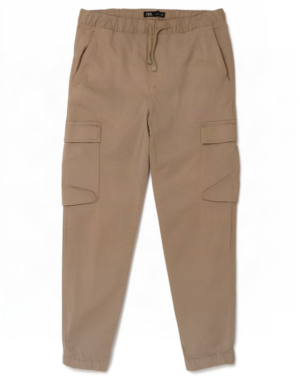 Zara Herre Joggers Cargo Bukser Medium W31 L26 Beige