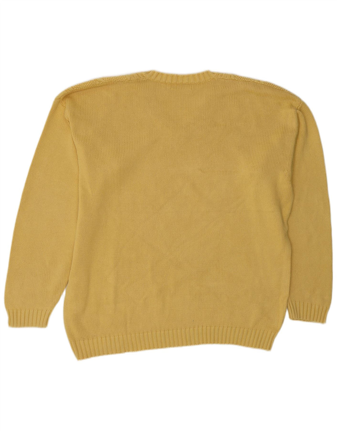 Stefanel Herre V-hals sweater XL Gul