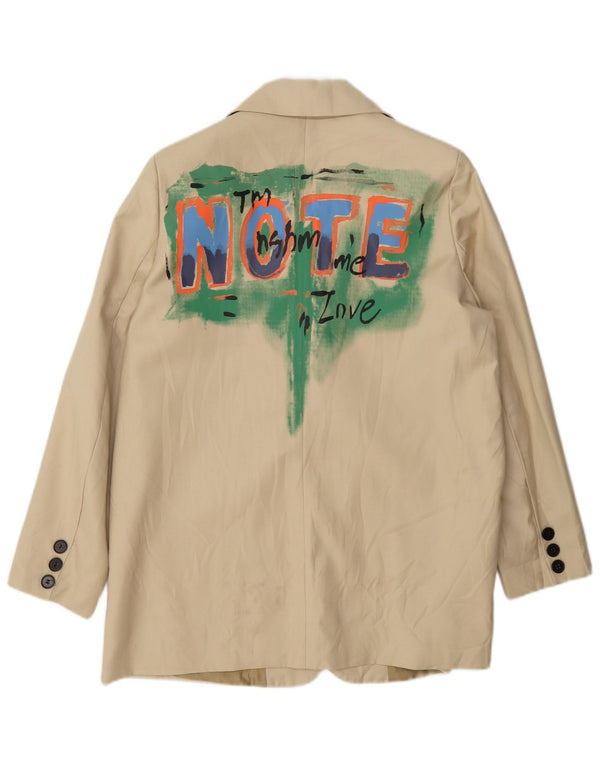 Aikha Dame Loose Fit Graphic 2-knaps blazerjakke UK 14 Medium Beige