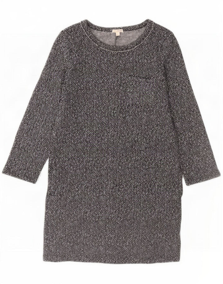 Gap Dame Langærmet Shift Dress UK 14 Medium Grey Flecked