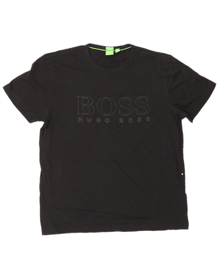 HUGO BOSS Herre Modern Fit Grafisk T-Shirt Top Stor Sort