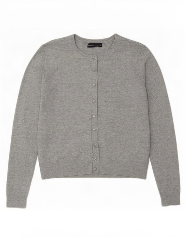 Marks & Spencer Dame Cardigan Sweater UK 18 XL Grå Viscose