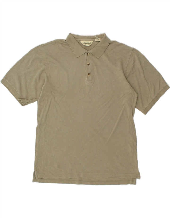 EDDIE BAUER Mens Polo Shirt Small Beige Cotton Vintage Eddie Bauer and Second-Hand Eddie Bauer from Messina Hembry 