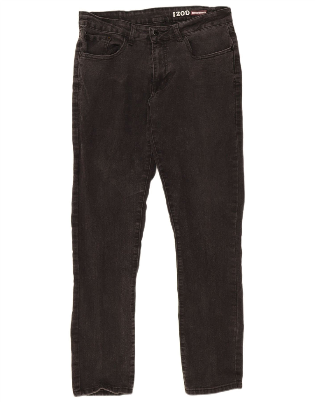 Izod Dame Stretch Straight Jeans W32 L32 Grå Bomuld