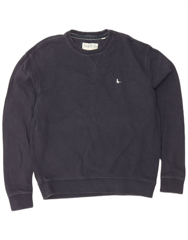 JACK WILLS Sweatshirt til mænd Stor marineblå bomuld