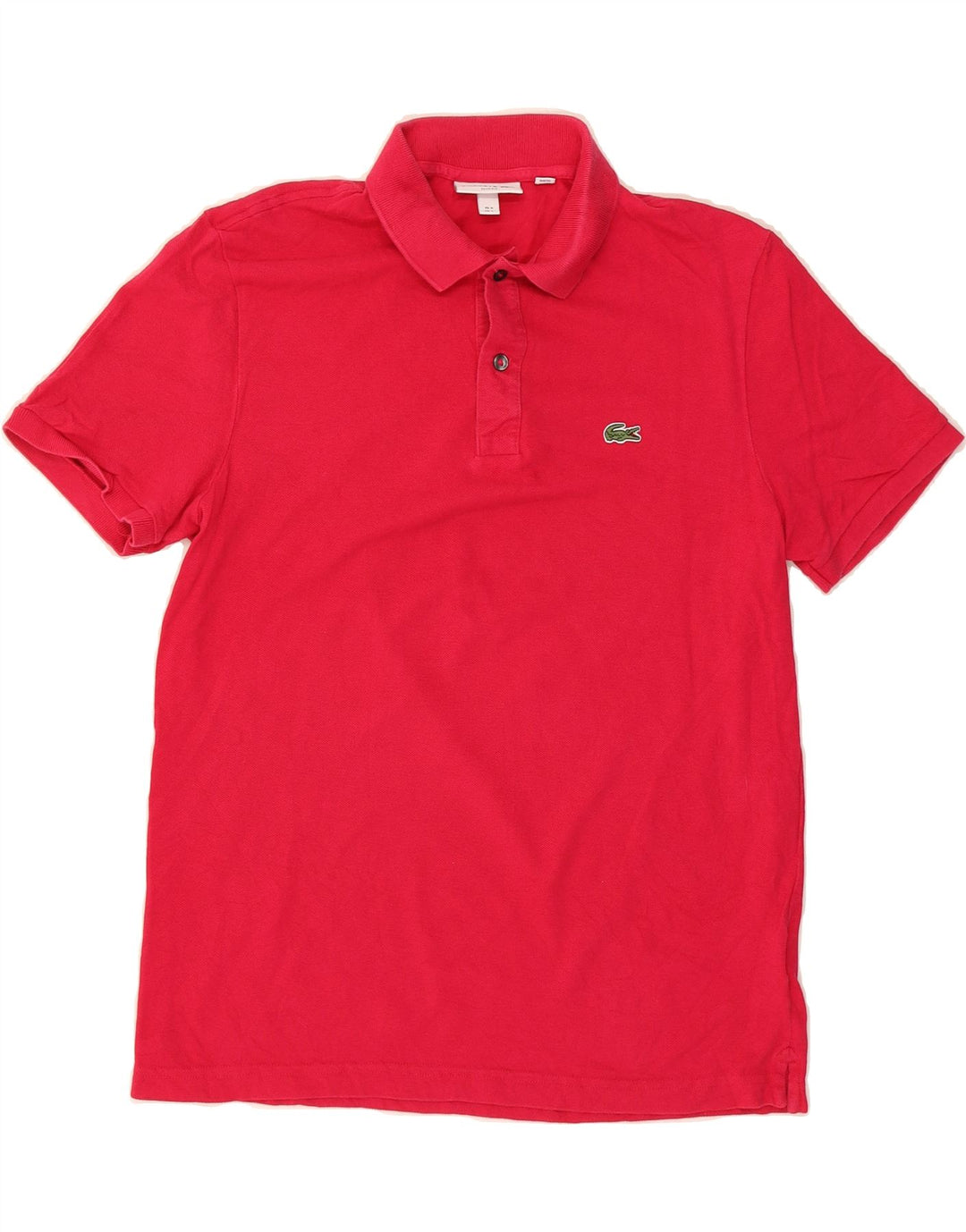 LACOSTE Mens Slim Fit Polo Shirt Large Red Cotton Vintage Lacoste and Second-Hand Lacoste from Messina Hembry 
