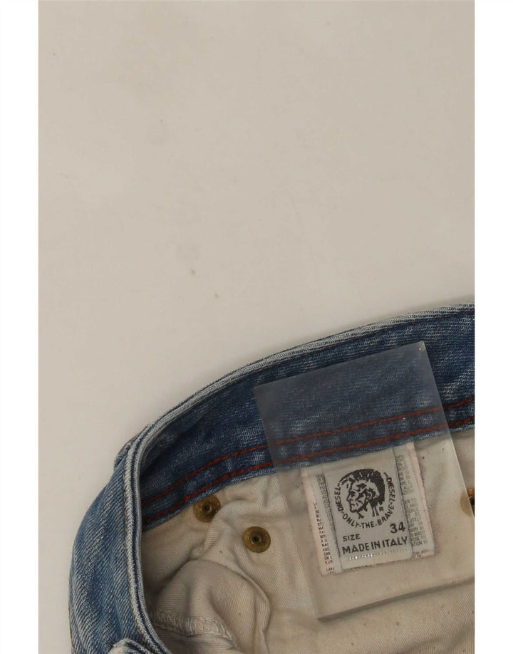 Diesel Herre Distressed Denim Shorts W34 Large Blue Cotton