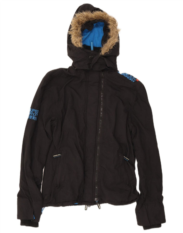 SUPERDRY Windcheater hættejakke til mænd UK 38 Medium Sort
