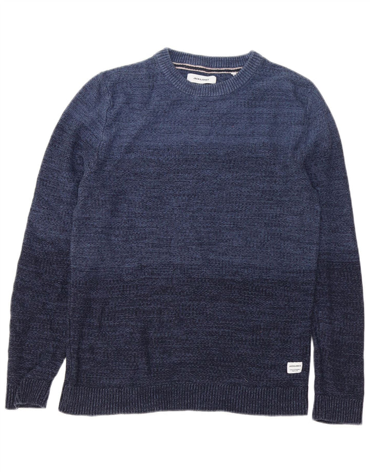 Jack & Jones Herre trøje med rund hals trøje Medium Marineblå Flecked Bomuld