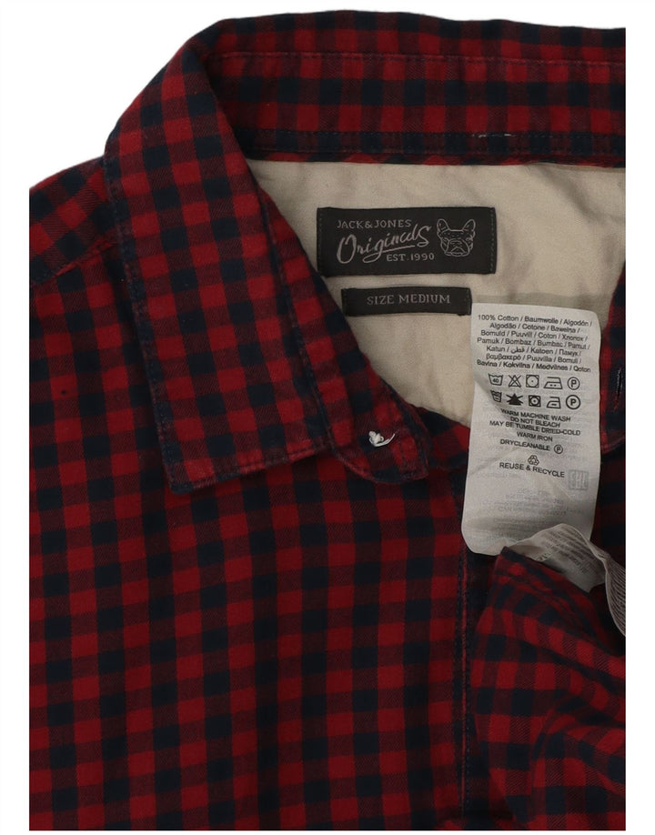 Jack & Jones Kortærmet Herreskjorte Medium Rød Gingham Bomuld