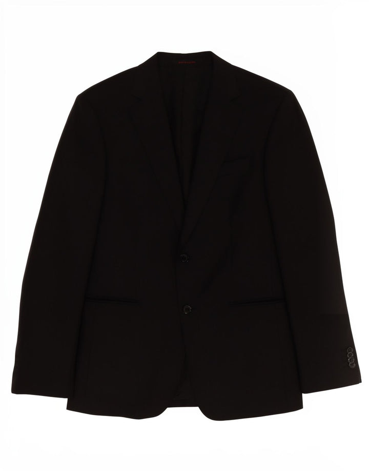 Pierre Cardin Herre 2-knaps blazerjakke UK 38 Medium Sort Klassisk