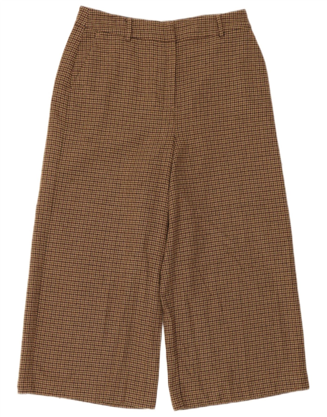 Boden Womens Cropped Trousers UK 12 Medium W30 L23 Brown Houndstooth