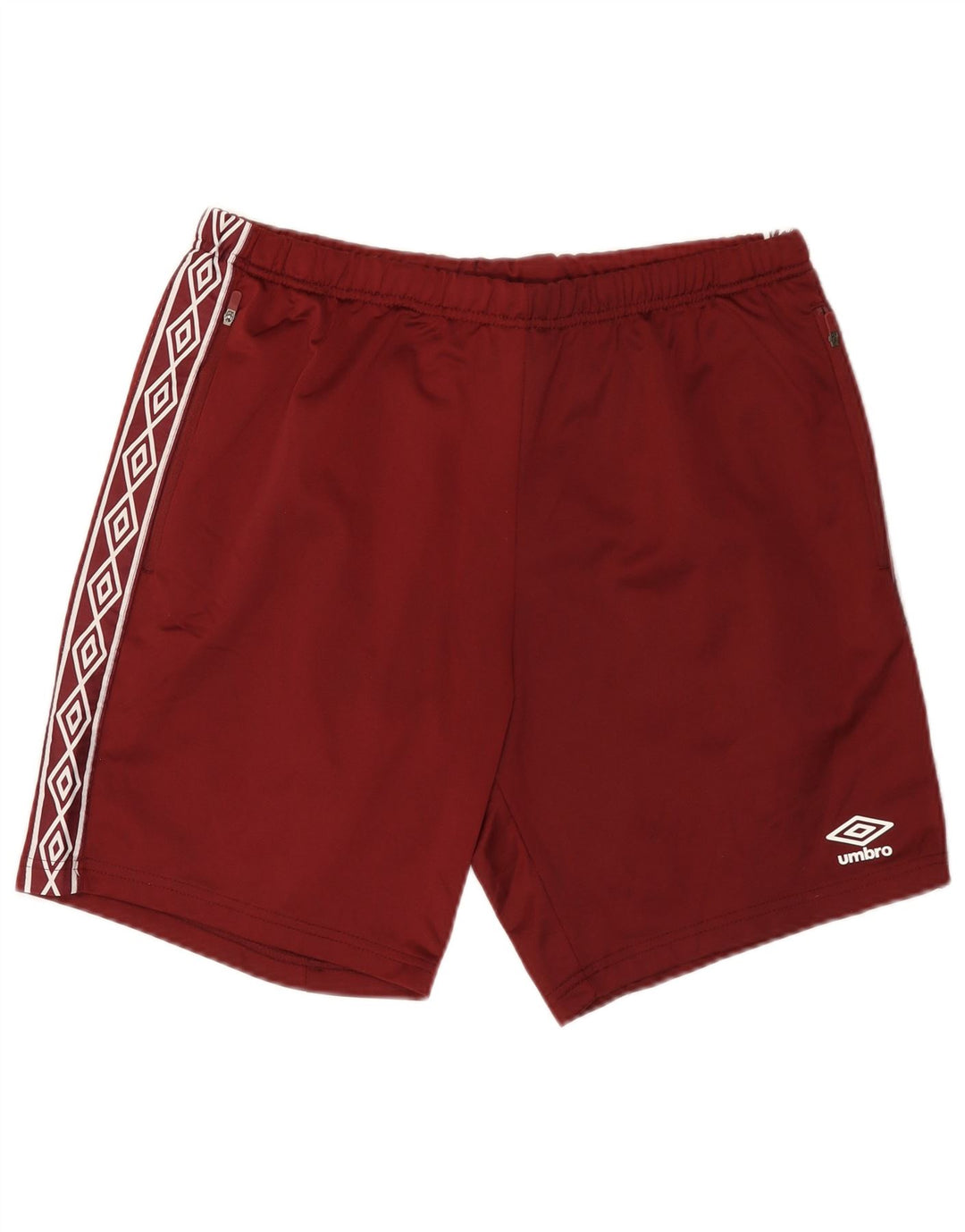 Umbro Herre Graphic Sports Shorts Large Burgundy Polyester