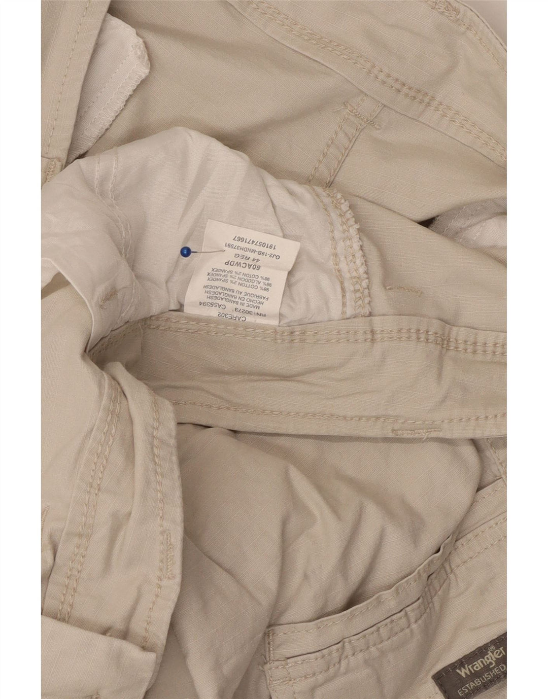WRANGLER Herre Cargo Shorts W44 2XL Beige Bomuld