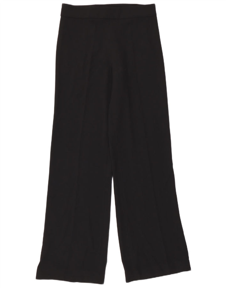 Zara Kvinder Casual Bukser med brede ben Medium W30 L33 Sort Polyester