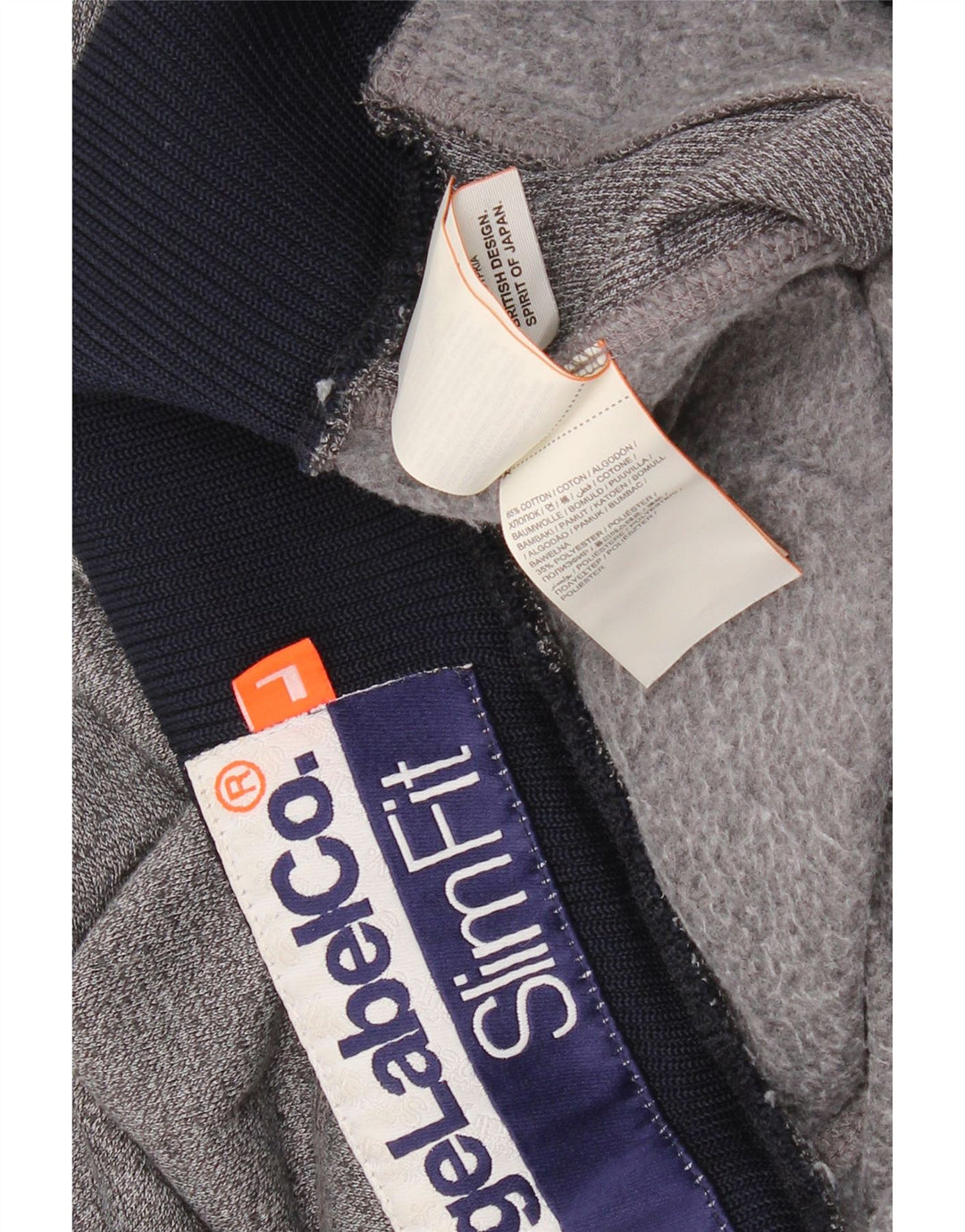 SUPERDRY Slim Fit Sportsshorts til mænd, store grå bomuld