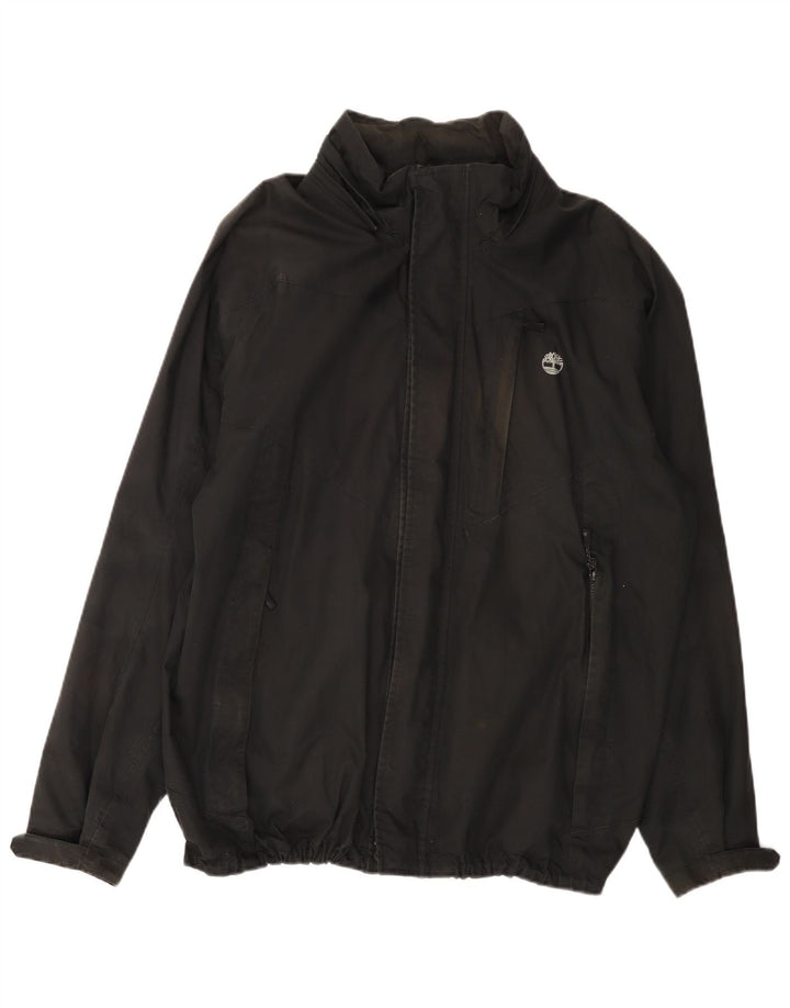 Timberland Herre Windbreaker Jacket UK 44 2XL Sort Bomuld