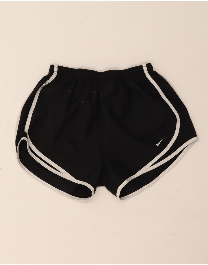 Nike Dame Dri Fit Sport Shorts UK 8 Small Black Polyester