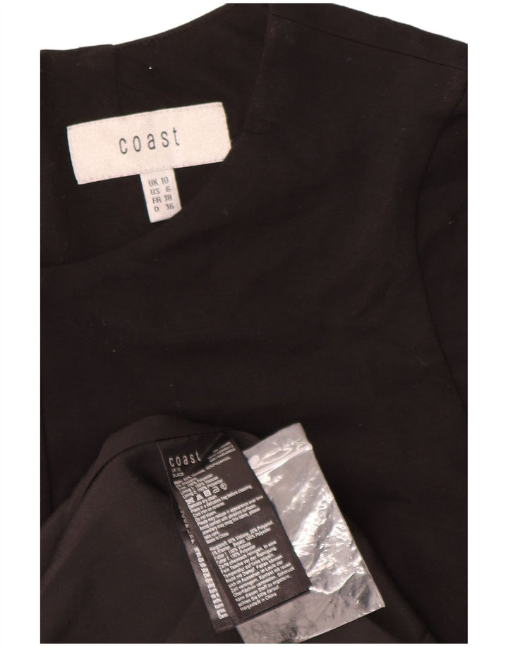Coast Womens Asymmetrisk Maxi Dress UK 10 Small Black Viscose