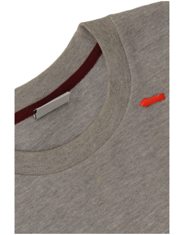 Zara Herre Sweatshirt Jumper Large Grå Colourblock Bomuld