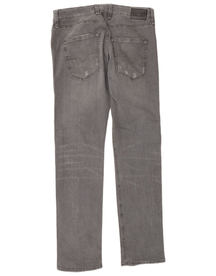 Guess Herre Distressed Slim Jeans W31 L33 Grå Bomuld