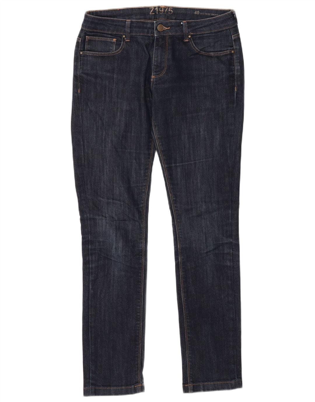 ZARA Dame Mid Rise Skinny Jeans EU 40 Medium W30 L30 Navy Blue