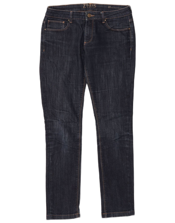 ZARA Dame Mid Rise Skinny Jeans EU 40 Medium W30 L30 Navy Blue