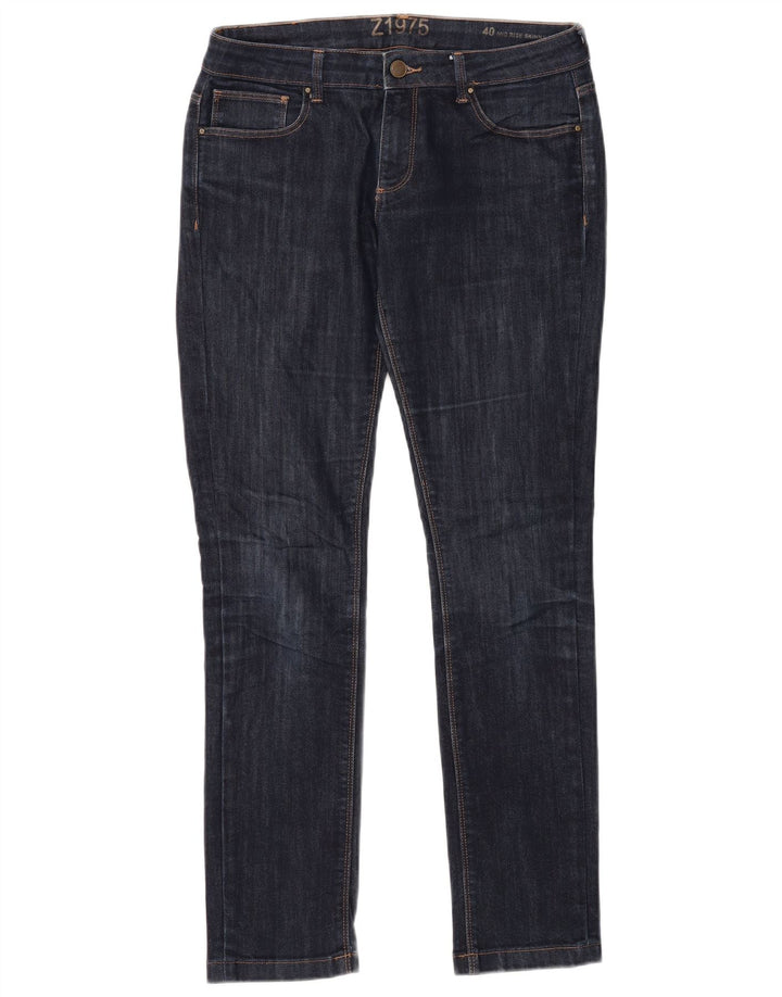 ZARA Dame Mid Rise Skinny Jeans EU 40 Medium W30 L30 Navy Blue