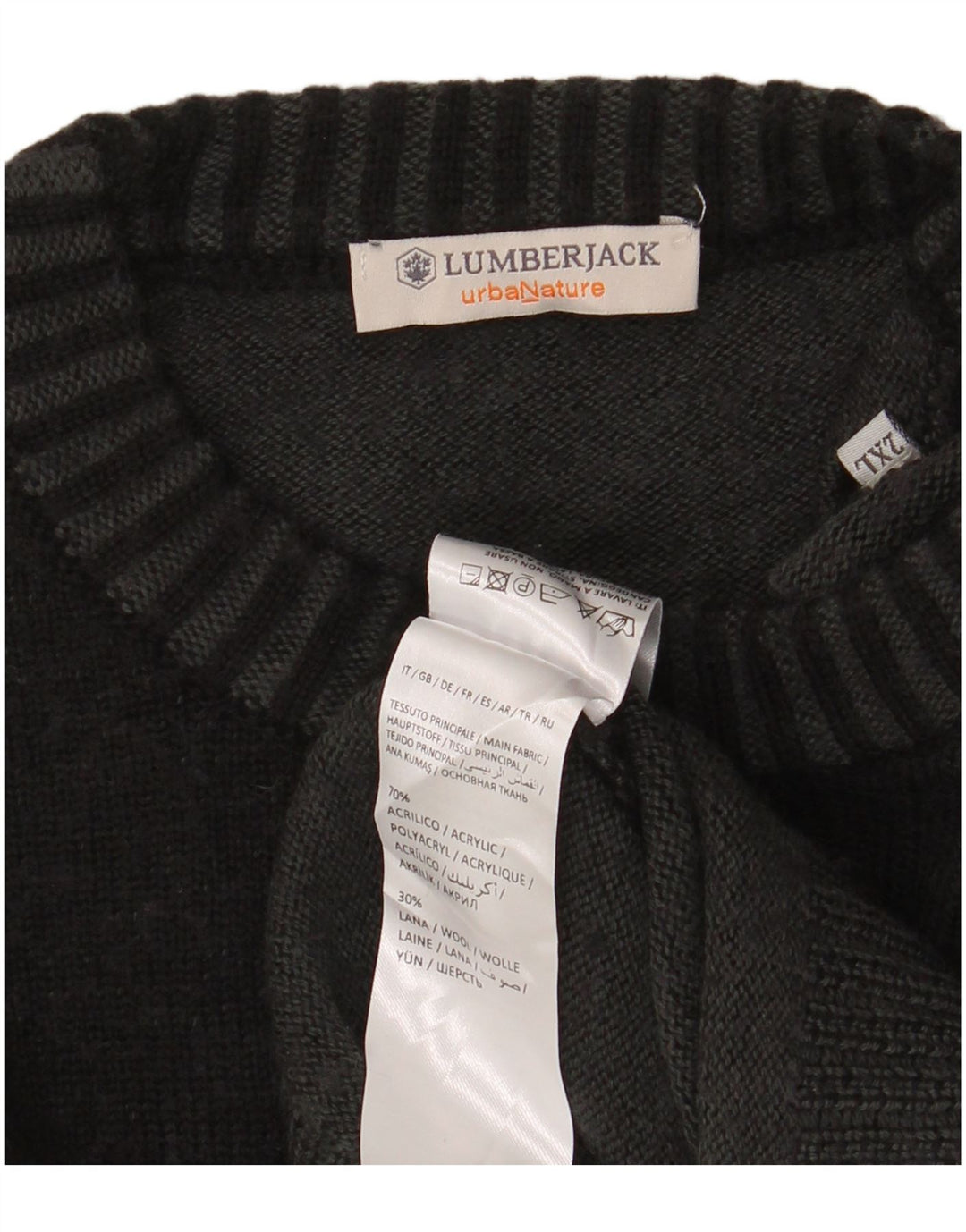LUMBERJACK Herre Crew Neck Jumper Sweater 2XL Grå Akryl