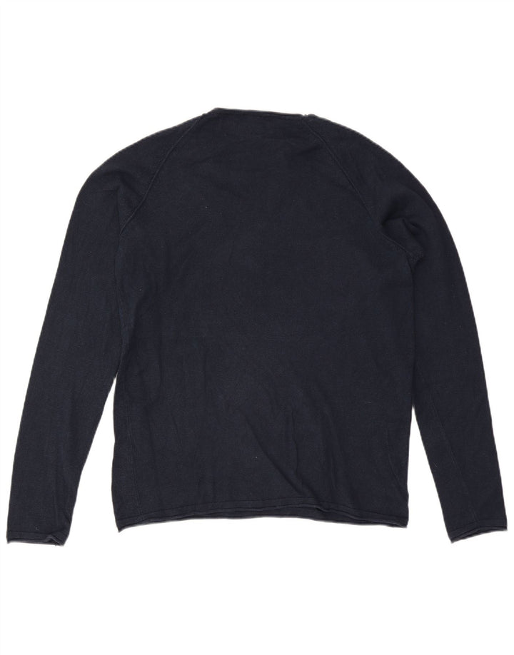 Jack & Jones Herre sweater med rund hals, lille marineblå bomuld