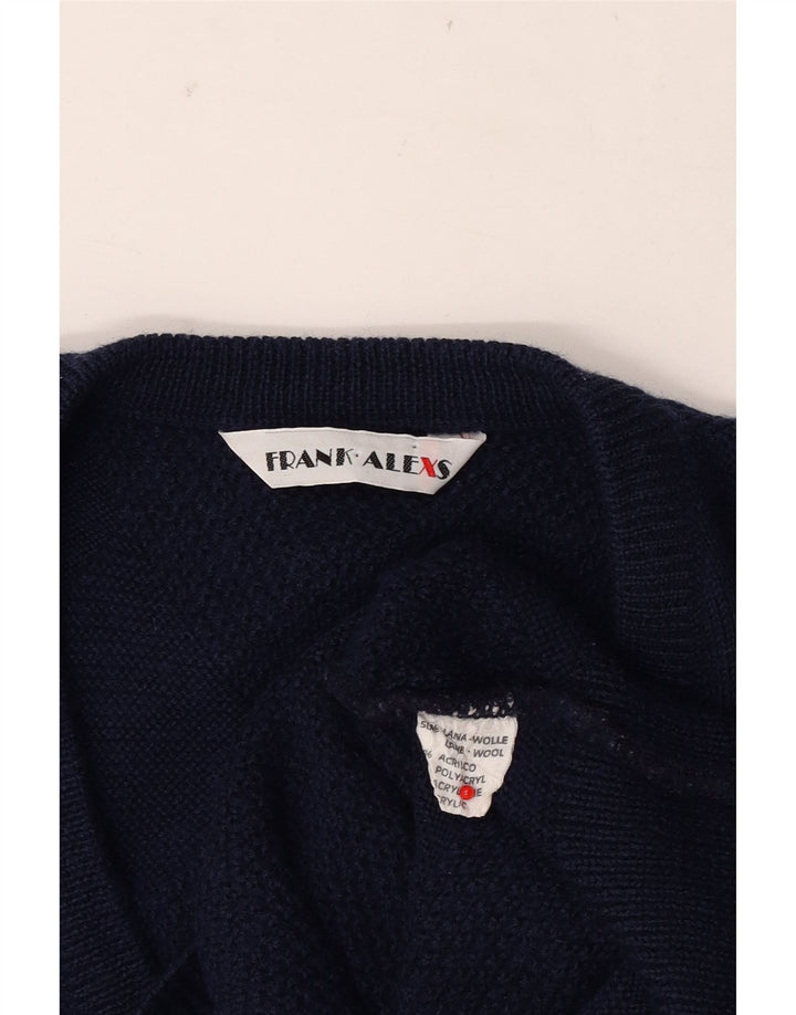 Frank Alexs Herrevest Tank Top Medium Marineblå Uld