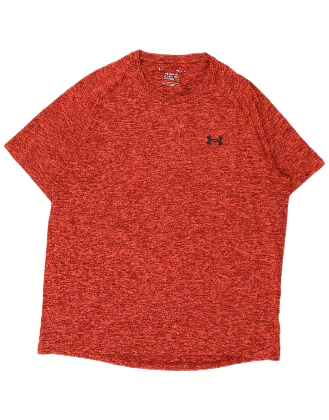 Under Armour Herre T-Shirt Top Medium Rød Flecked
