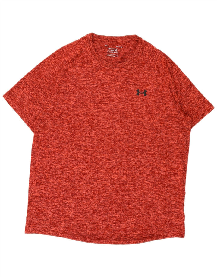 Under Armour Herre T-Shirt Top Medium Rød Flecked