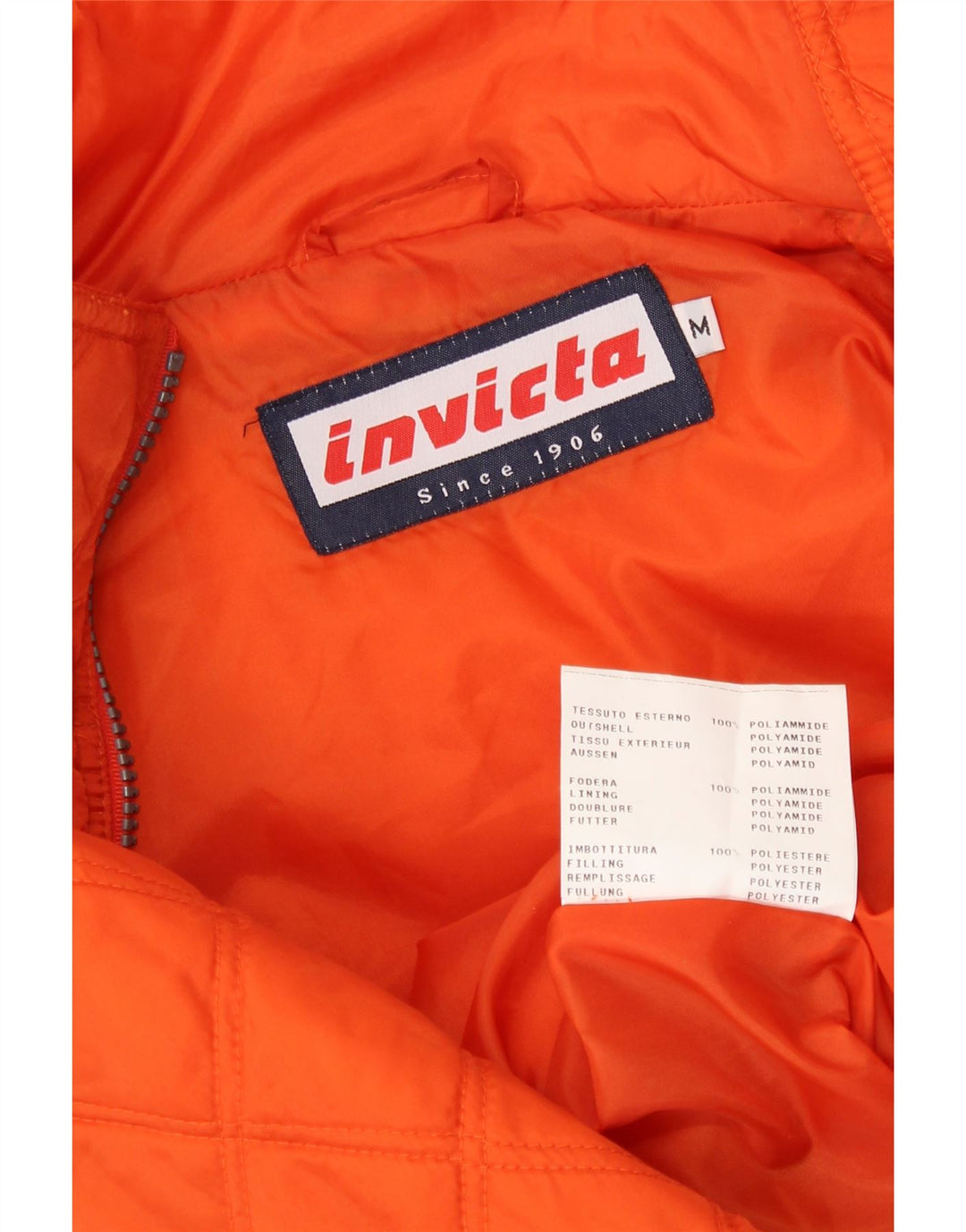 INVICTA Herre Quiltet Gilet UK 38 Medium Orange Polyester
