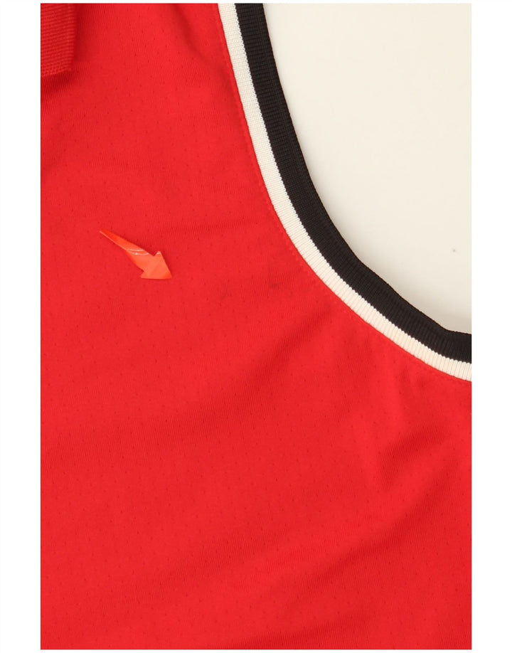 IZOD ærmeløs poloshirt til kvinder UK 18 XL Rød polyester